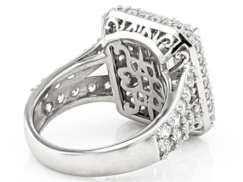 Bella Luce® 10.83ctw White Diamond Simulant Platinum Over Sterling Silver Ring(6.56ctw DEW) - Size 8