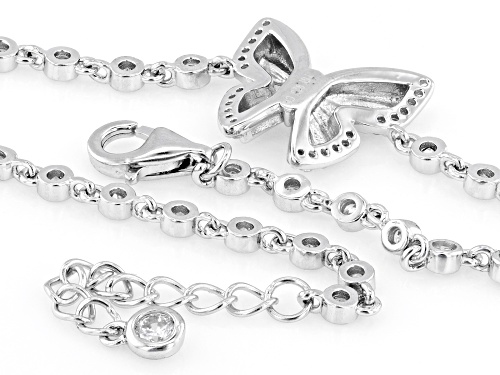 Bella Luce® 2.05ctw White Diamond Simulant Rhodium Over Sterling Silver Butterfly Bracelet - Size 7