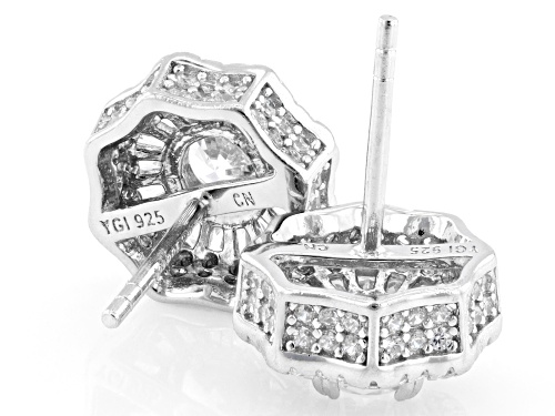 Bella Luce® 3.99ctw White Diamond Simulant Rhodium Over Sterling Silver Earrings
