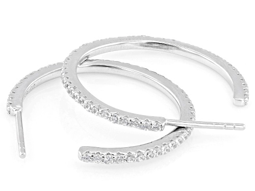 Bella Luce® 1.76ctw White Diamond Simulant Rhodium Over Sterling Silver J-Hoop Earrings