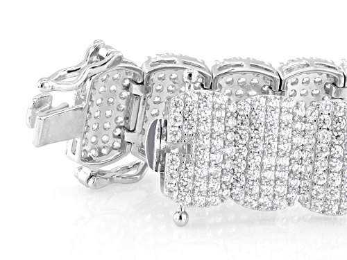 Bella Luce® 18.18ctw White Diamond Simulant Rhodium Over Sterling Silver Tennis Bracelet - Size 7