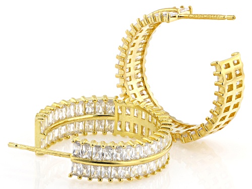 Bella Luce® 6.00ctw White Diamond Simulant Eterno™ Yellow Hoops