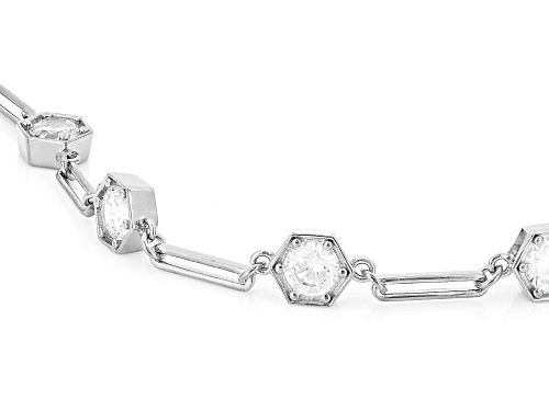 Bella Luce® 5.53ctw White Diamond Simulant Rhodium Over Sterling Silver Bracelet - Size 7