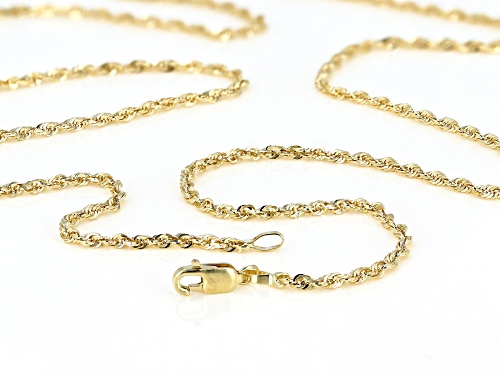 14KT Yellow Gold Solid Rope Necklace 24
