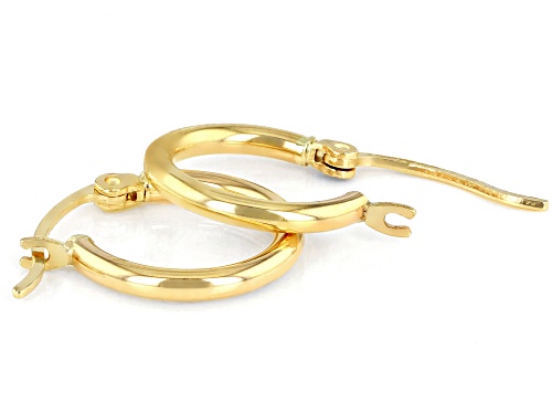 14k Yellow Gold 15mm Hoop Earrings