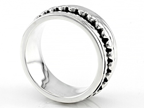 Sterling Silver Oxidized Spinner Ring - Size 7
