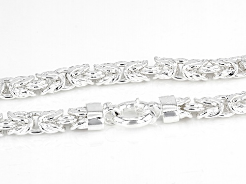 Sterling Silver 9mm Byzantine 20 Inch Chain - Size 20