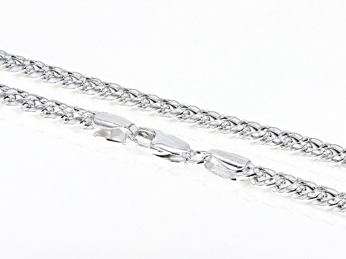 Sterling Silver Diamond-Cut 5mm Cuban Link 20 Inch Chain - Size 20