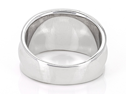 Rhodium Over Sterling Silver Graduated Band Ring - Size 7