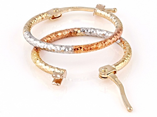 14k Yellow Gold Tri-Color 11/16