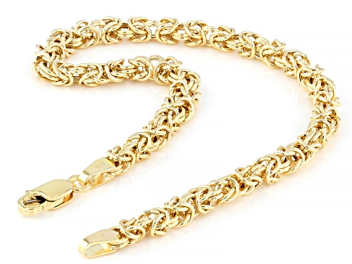 10k Yellow Gold 3.7mm Byzantine Bracelet - Size 7.5