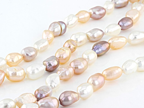 8.5-9.5mm Multi-Color Cultured Freshwater Pearl 64 Inch Endless Strand Necklace - Size 64