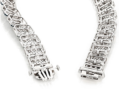 0.50ctw Round Blue Velvet Diamonds™ Rhodium Over Sterling Silver Tennis Bracelet - Size 7.5