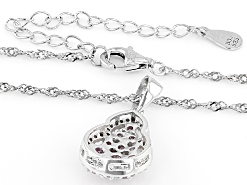 Exotic Jewelry Bazaar™ 0.61ctw Ceylon Sapphire & 0.17ctw Diamond Rhodium Over Silver Pendant/Chain