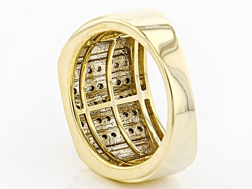 Engild™ .50ctw Round White Diamond 14k Yellow Gold Over Sterling Silver Mens Ring - Size 10