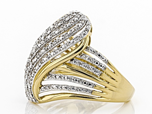 Engild™ 0.25ctw Round White Diamond 14k Yellow Gold Over Sterling Silver Ring - Size 6