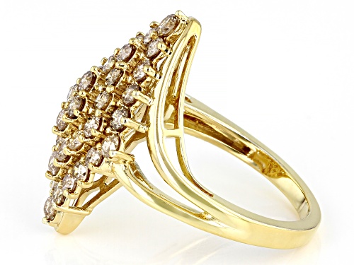 Engild™ 1.50ctw Round Candlelight Diamonds™ 14k Yellow Gold Over Sterling Silver Cluster Ring - Size 8