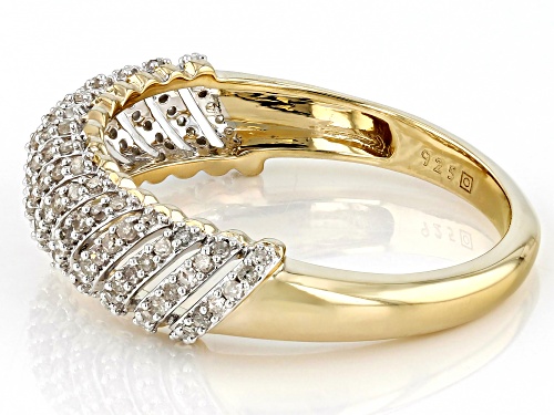 Engild™ 0.33ctw Round White Diamond 14k Yellow Gold Over Sterling Silver Band Ring - Size 6