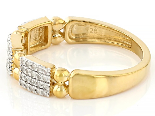 Engild™ 0.20ctw Round White Diamond 14k Yellow Gold Over Sterling Silver Band Ring - Size 7