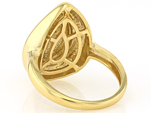 Engild™ 0.33ctw Round White Diamond 14k Yellow Gold Over Sterling Silver Cluster Ring - Size 6