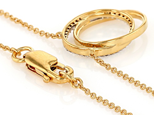 Engild™ 0.11ctw Round White Diamond 14k Yellow Gold Over Sterling Silver Necklace - Size 18