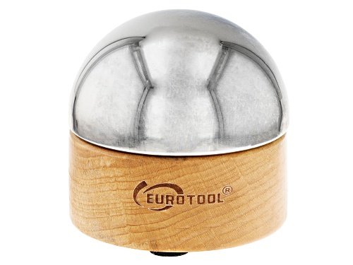 Domed Steel and Wood Anvils Set of 2