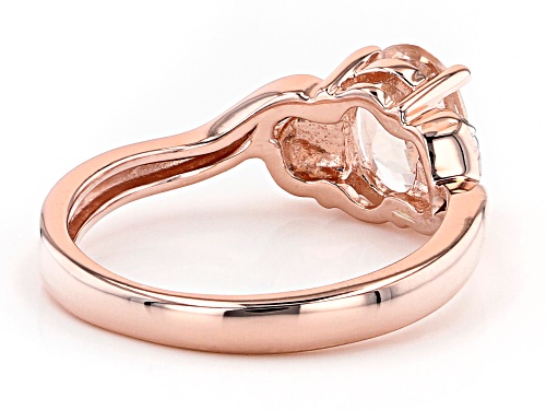 0.94ct Peach Morganite With 0.01ctw White Diamond 18k Rose Gold Over Sterling Silver Ring - Size 10