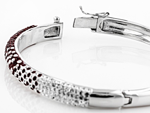 Preciosa Crystal Maroon And White Bangle Bracelet - Size 7