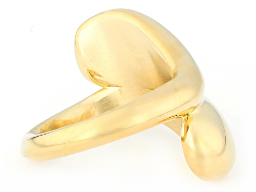 14k Yellow Gold Electroform Bypass Ring - Size 6