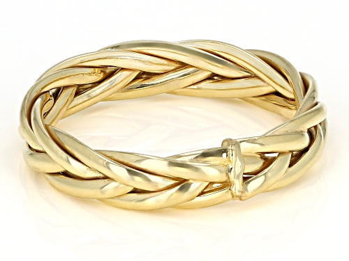 Oro Divino 14K Yellow Gold with Sterling Silver Core Woven Band Ring - Size 11