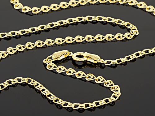 Splendido Oro™ 14k Yellow Gold Designer Love 18 Inch Chain Necklace - Size 18
