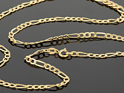 Splendido Oro™ 14k Yellow Gold Graduated Figaro 20 Inch Necklace - Size 20