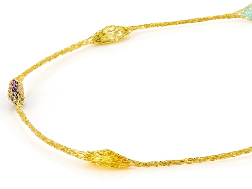 Splendido Oro™ Crochet D'Tuscano™ 4.05ctw Bella Luce® 14k Yellow Gold 20 Inch Necklace - Size 20