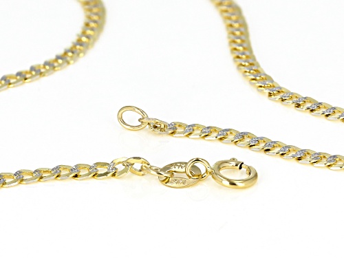 Splendido Oro™ 14k Yellow Gold & Rhodium Over Yellow Gold Reverso Grumette 20 Inch Chain Necklace - Size 20