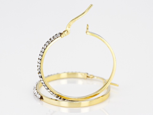 Splendido Oro™ Divino .16ctw Bella Luce® 14k Yellow Gold With a Sterling Silver Core Hoop Earrings