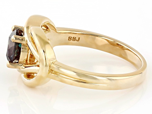 0.93ct Lab Created Alexandrite 14k Yellow Gold Ring - Size 8