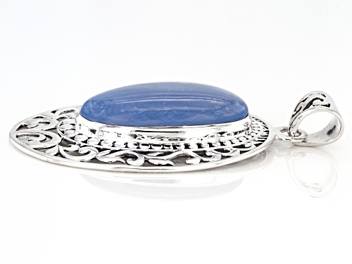 Artisan Collection of India™ Blue Opal Sterling Silver Filigree Design Pendant