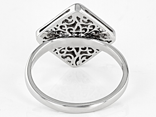 Artisan Collection of India™ Foil-Backed Polki Diamond Sterling Silver Ring - Size 10