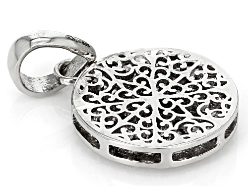 Artisan Collection of India™ Free-form Foiled-Back Polki Diamond Sterling Silver Pendant
