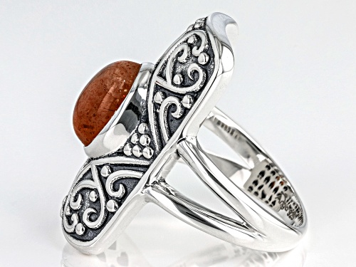 Artisan Collection of India™ 8x10mm Sunstone Sterling Silver Ring - Size 10