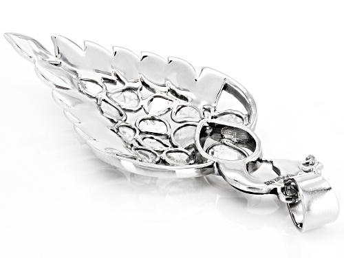 Artisan Collection of India™ Polki Diamond With Enamel Peacock Sterling Silver Pendant