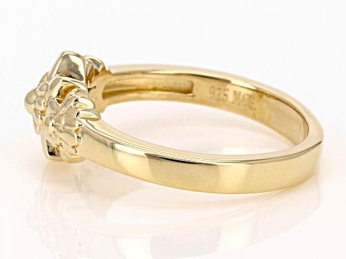 Artisan Collection of India™ 18K Yellow Gold Over Sterling Silver Floral Ring - Size 8