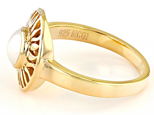 Artisan Collection of India™ 6mm Cultured Freshwater Pearl 18K Yellow Gold Over Sterling Silver Ring - Size 8