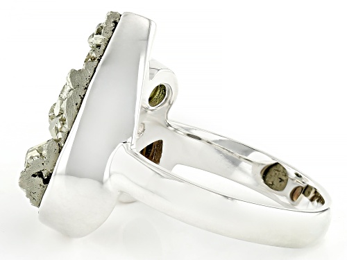 Artisan Collection of India™ Pyrite, Peridot, & Smoky Quartz Sterling Silver Ring - Size 7