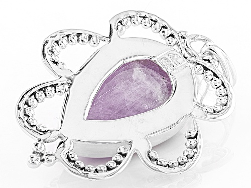 Artisan Gem Collection Of India, Pear Shape Cabochon Kunzite Sterling Silver Solitaire Pendant