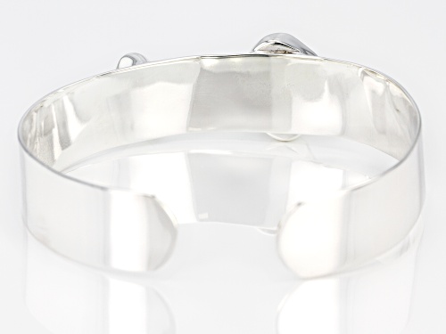 Artisan Collection Of India™ Free Form Rough Crystal Quartz Sterling Silver Cuff Bracelet - Size 7.5
