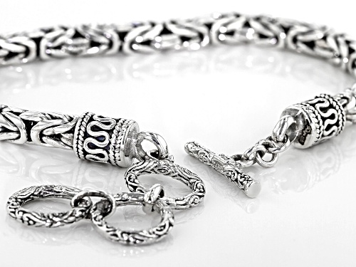 Artisan Collection Of India™ 5MM Sterling Silver Byzantine Bracelet. - Size 7.25