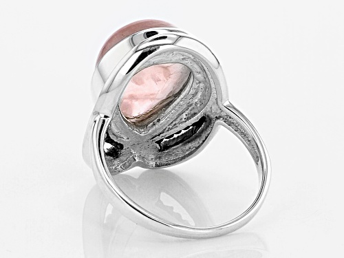 Artisan Collection of India™ 12x16mm Pear Rose Quartz Sterling Silver Ring - Size 9