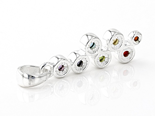 Artisan Collection of India™ 2.08ctw Multi-Gemstone Sterling Silver Pendant