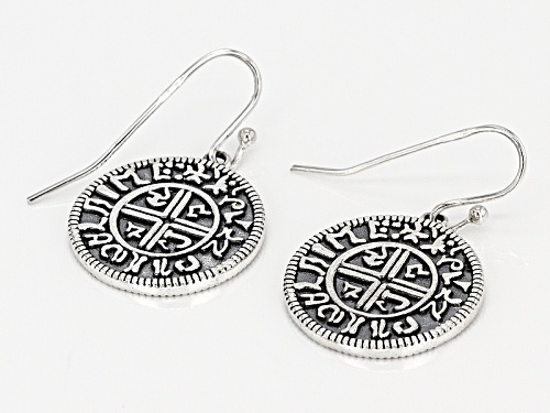 Artisan Collection Of Ireland™ Viking Coin Replica Sterling Silver Dangle Earrings